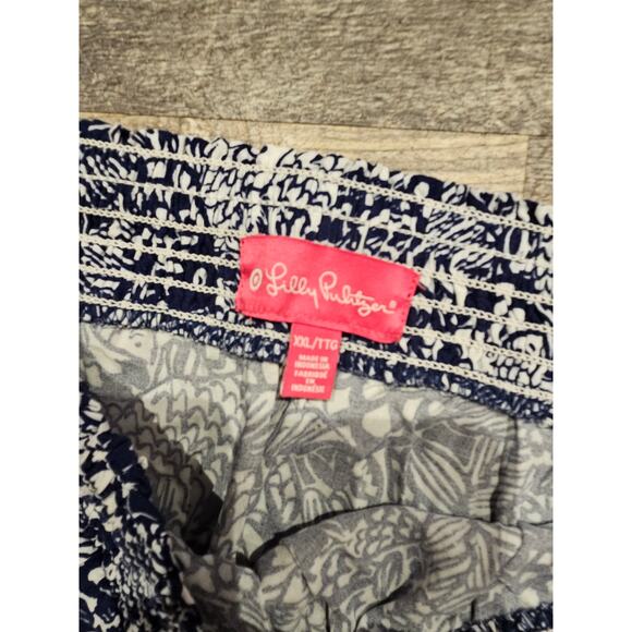 Lilly Pulitzer Target strapless jumpsuit Upstream navy fish womens xxl 2x plus - Picture 4 of 9